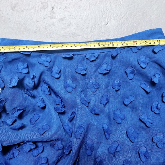 Mauve Anthropologie Sz M Alice Textured Flower Ocean Coastal Flared Layer Skirt - Picture 8 of 12